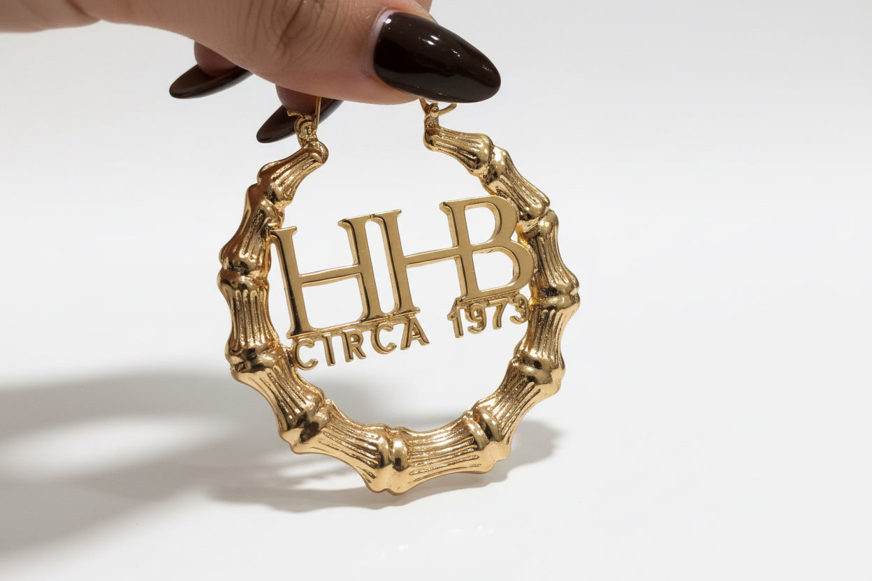Hip-Hop Beauty Circa 1973™ Bamboo Door Knocker Earrings LIMITED EDITION